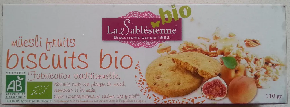 Biscuit bio müesli fruits