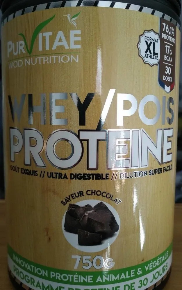 Whey/Pois Protéine saveur chocolat