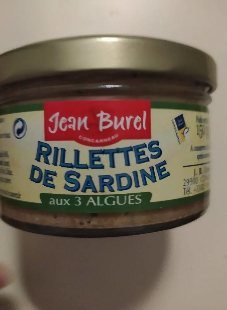 Rillettes de sardines aux algues JB Océane
