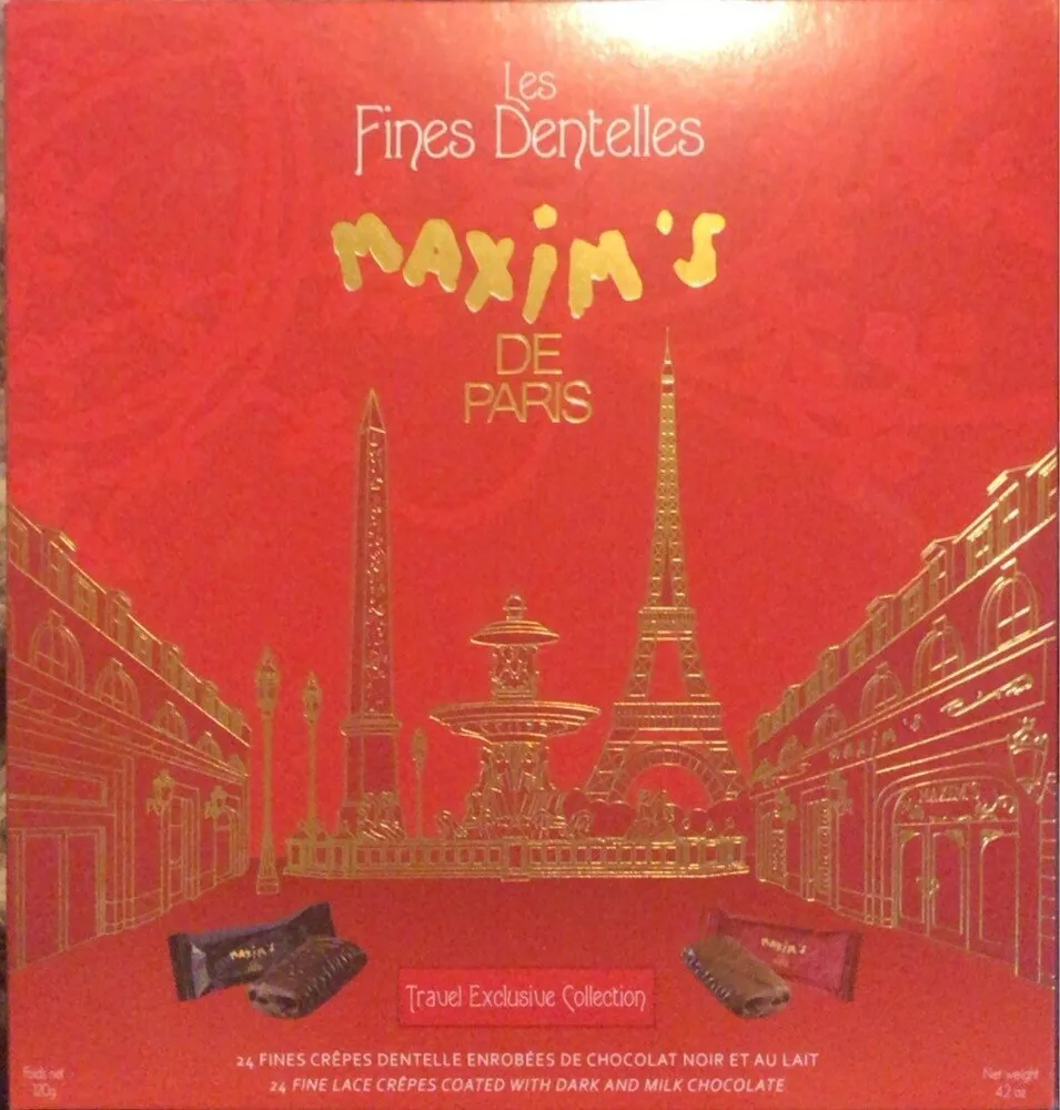 24 fines crepes dentelle enrobees de chocolat noir et au lit