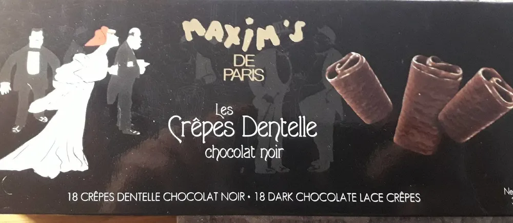 18 Fines Crêpes Dentelle Enrobées De Chocolat Noir