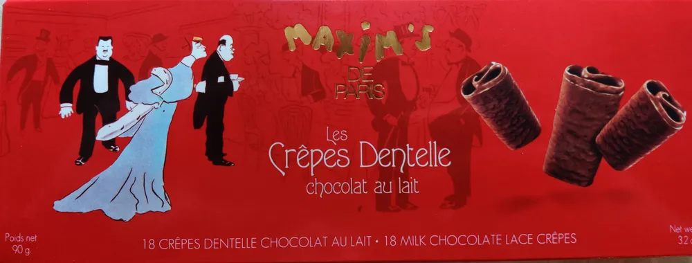 18 Fines Crêpes Dentelle Enrobées De Chocolat Au Lait