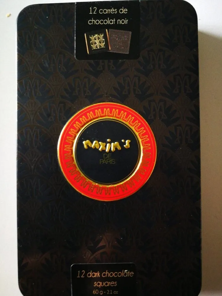 12 carrés de chocolat noir