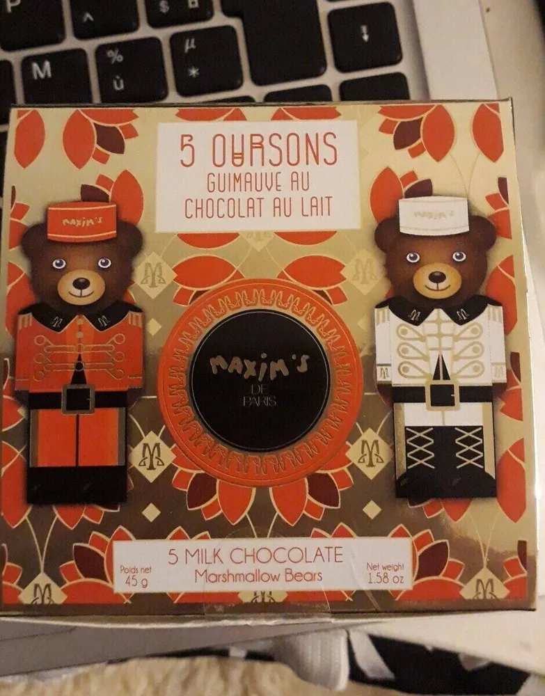5 oursons guimauve au chocolat au lait