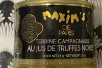 Terrine campagnarde au jus de truffes noires