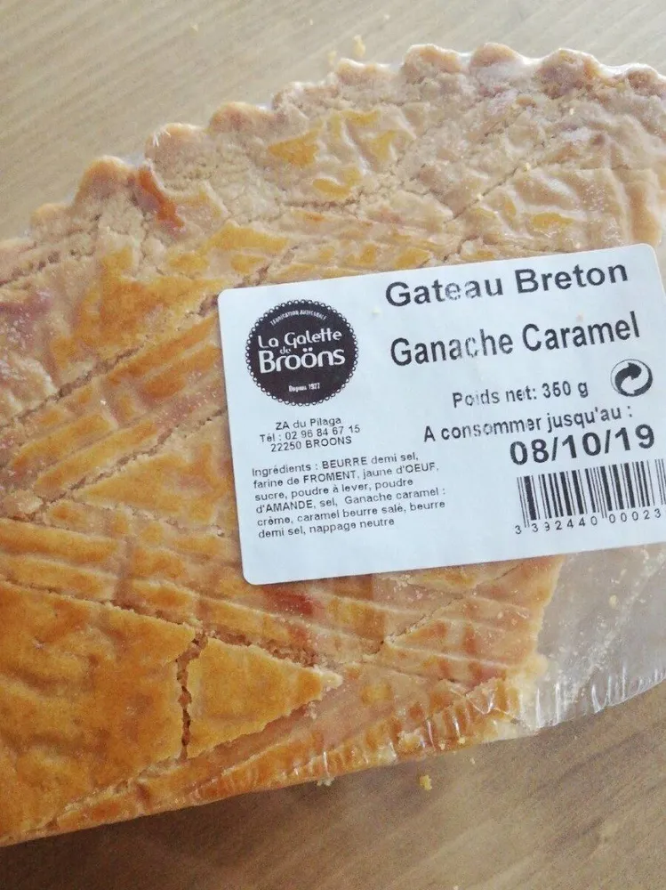 Gâteau breton ganache caramel