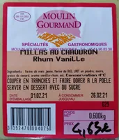 Milles au chaudron Rhum vanille
