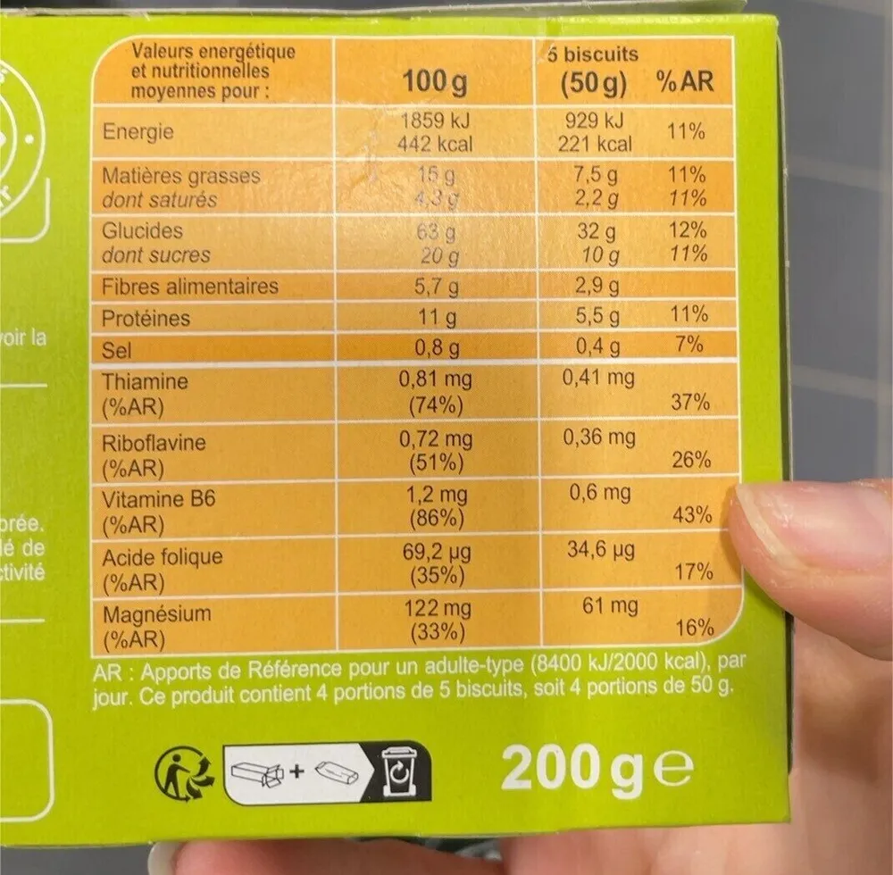 Biscuit vitalité choc