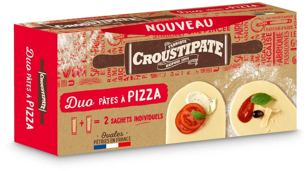 Duo pâtes à,pizza ovales