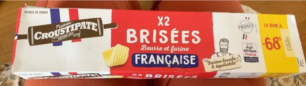 Pâtes brisées française - Beurre et farine