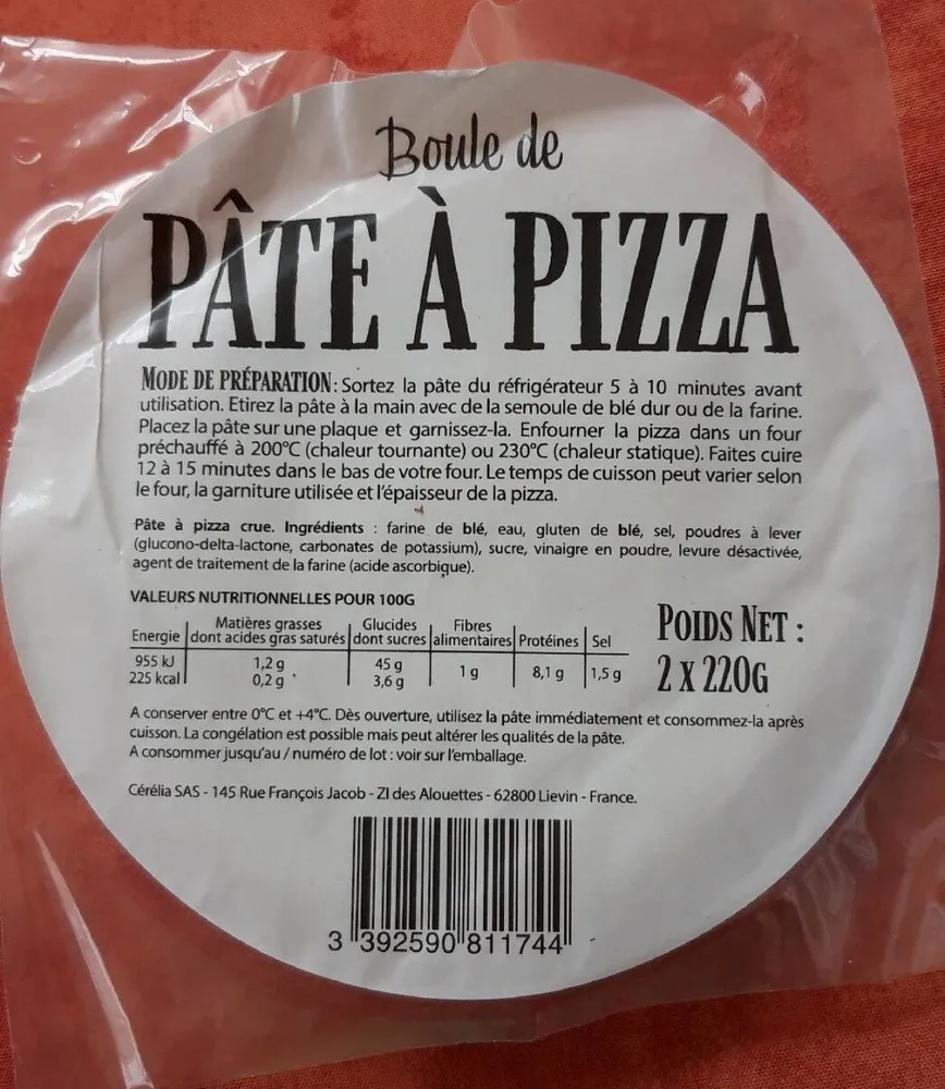 Pâte à pizza