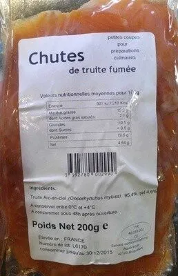 Chutes de truite fumée