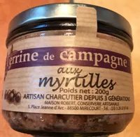 Terrine de campagne aux myrtilles