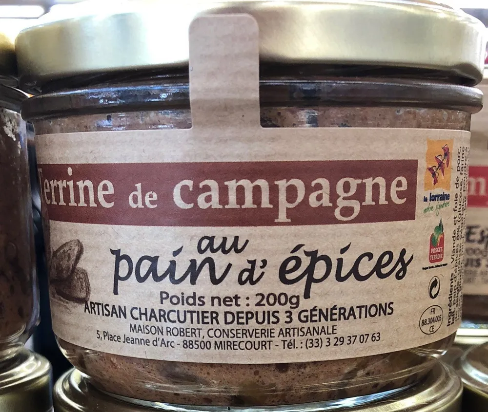 Terrine de campagne au pain d'epices