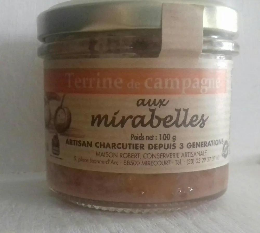 Terrine de campagne aux mirabelles