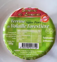 Terrine sans porc de volaille forestière