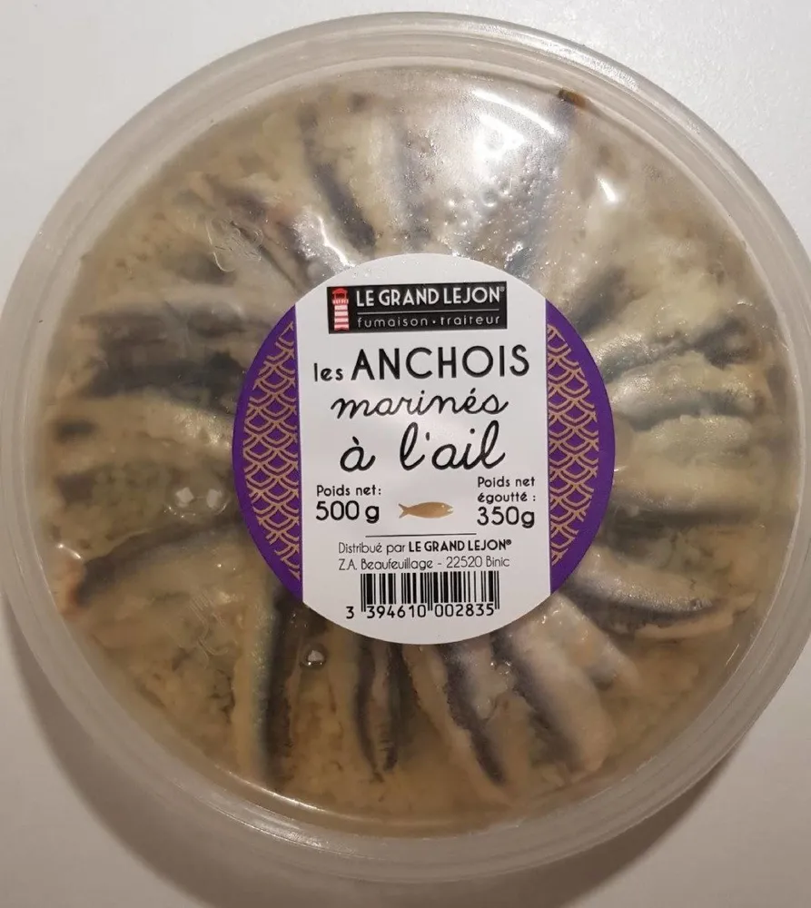 Anchois mariné à l'ail