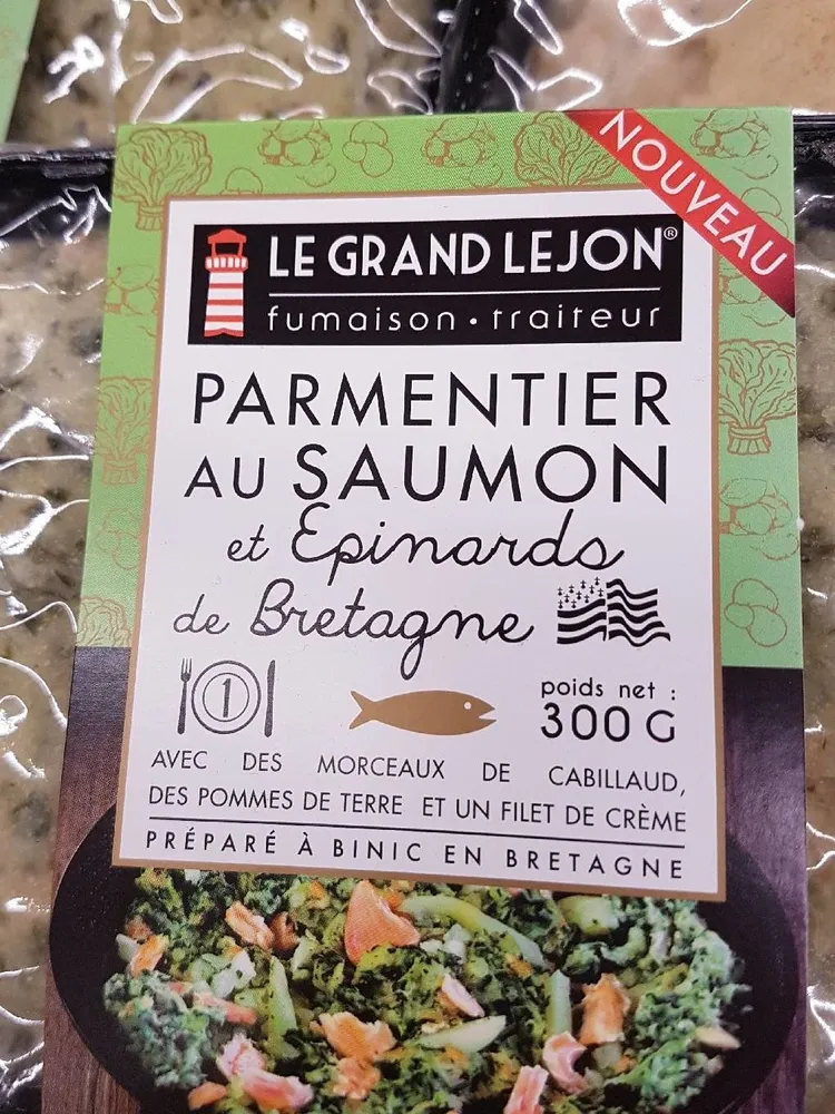 Parmentier de saumon et épinards