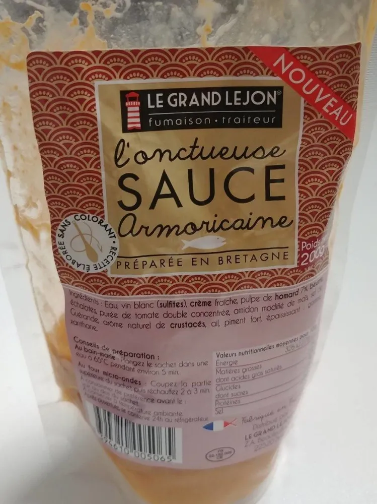 L onctueuse sauce armoricaine