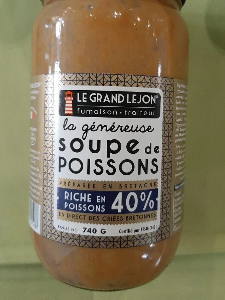 Soupe de poissons 40% bio