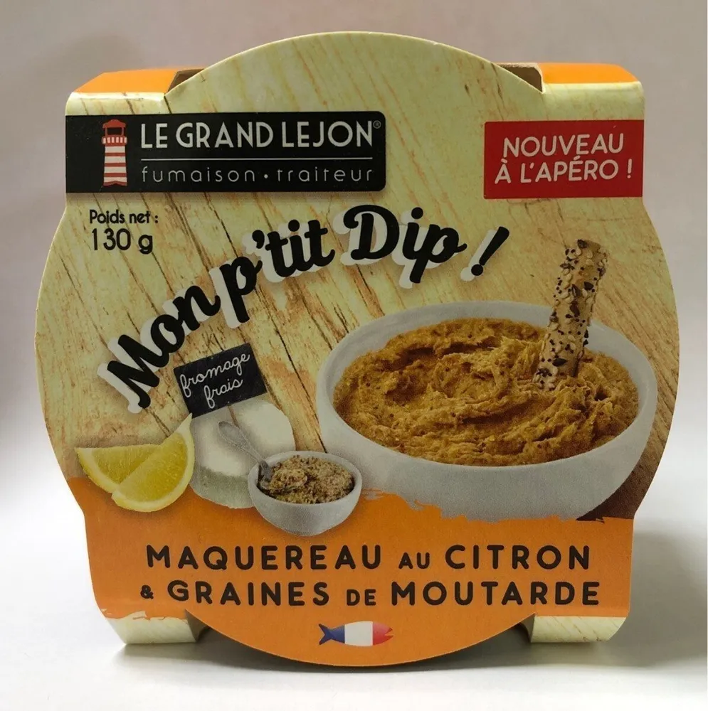 Mon p'tit Dip Maquerau au citron & graines de moutarde