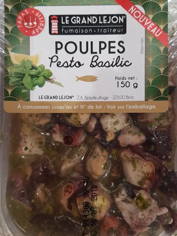 Poulpes pesto basilic