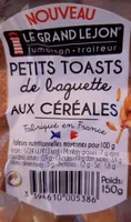 Petits toasts de baguette aux céréales