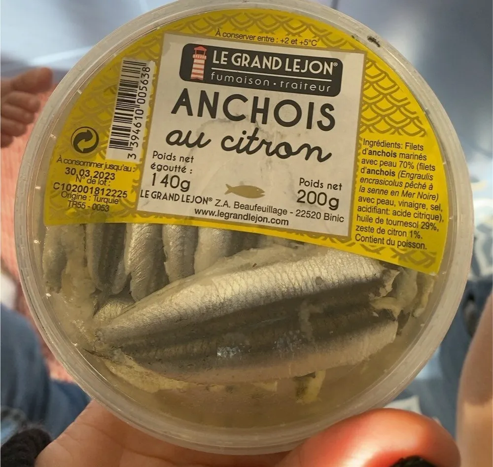 Anchois au citron