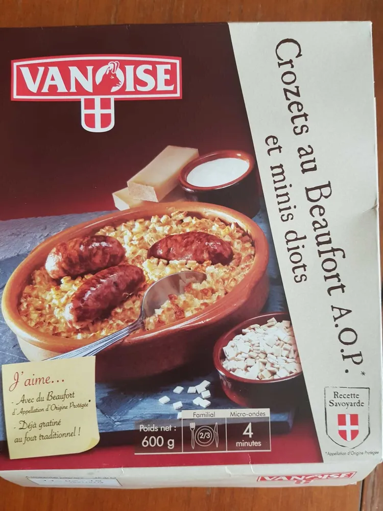 Crozets au Beaufort AOP et Mini Diots