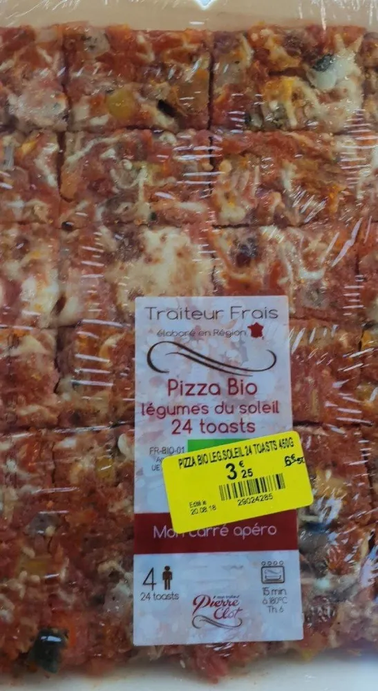 Pizza bio légumes du soleil