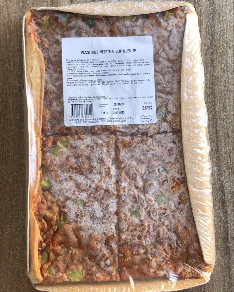 Pizza bolo vegetale lentilles