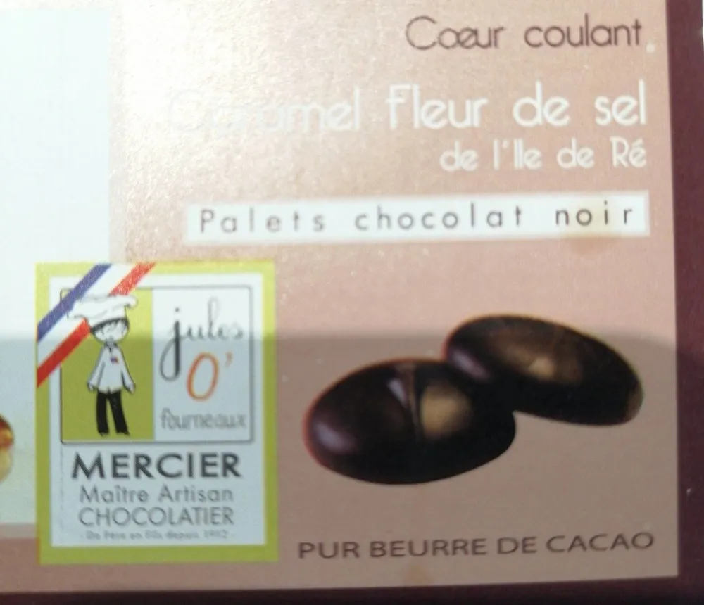 Palets chocolat noir caramel