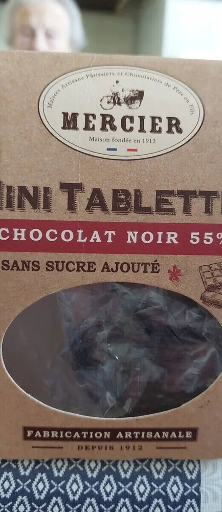 Mini tablette noir sans sucre