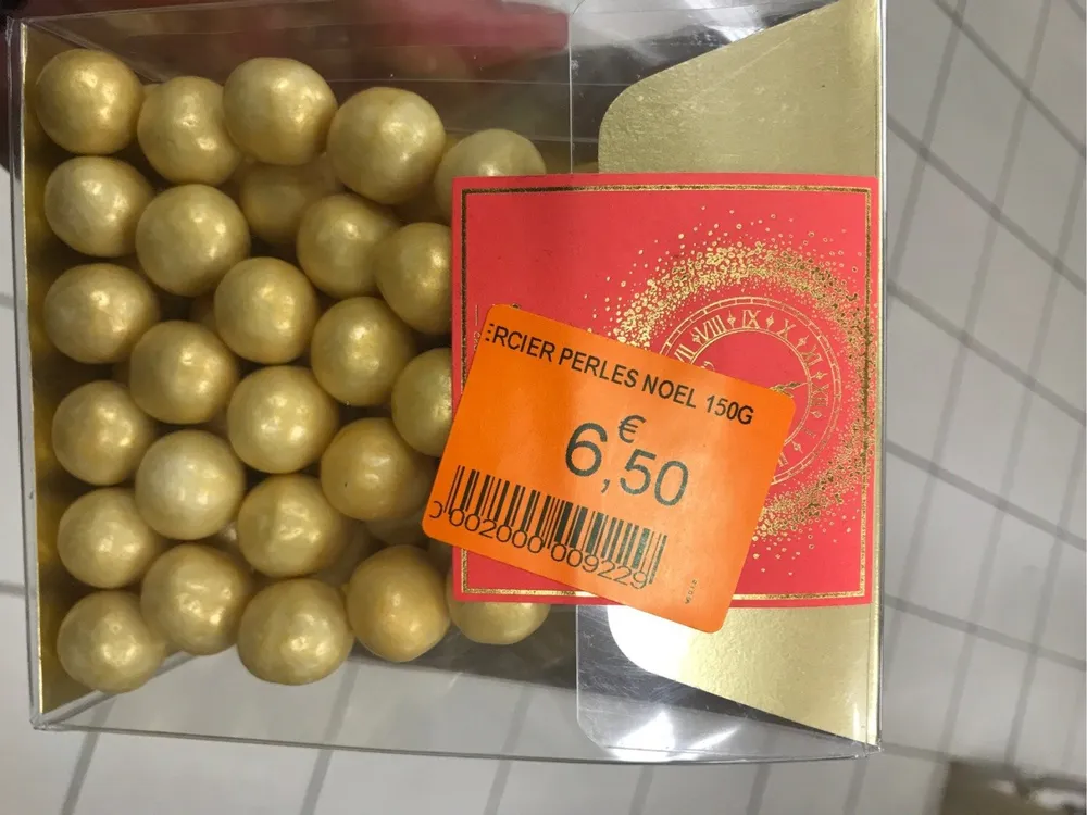 Perles de Noel or chocolat au coeur croustillant