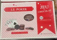 Le poker 50 jetons en Chocolat