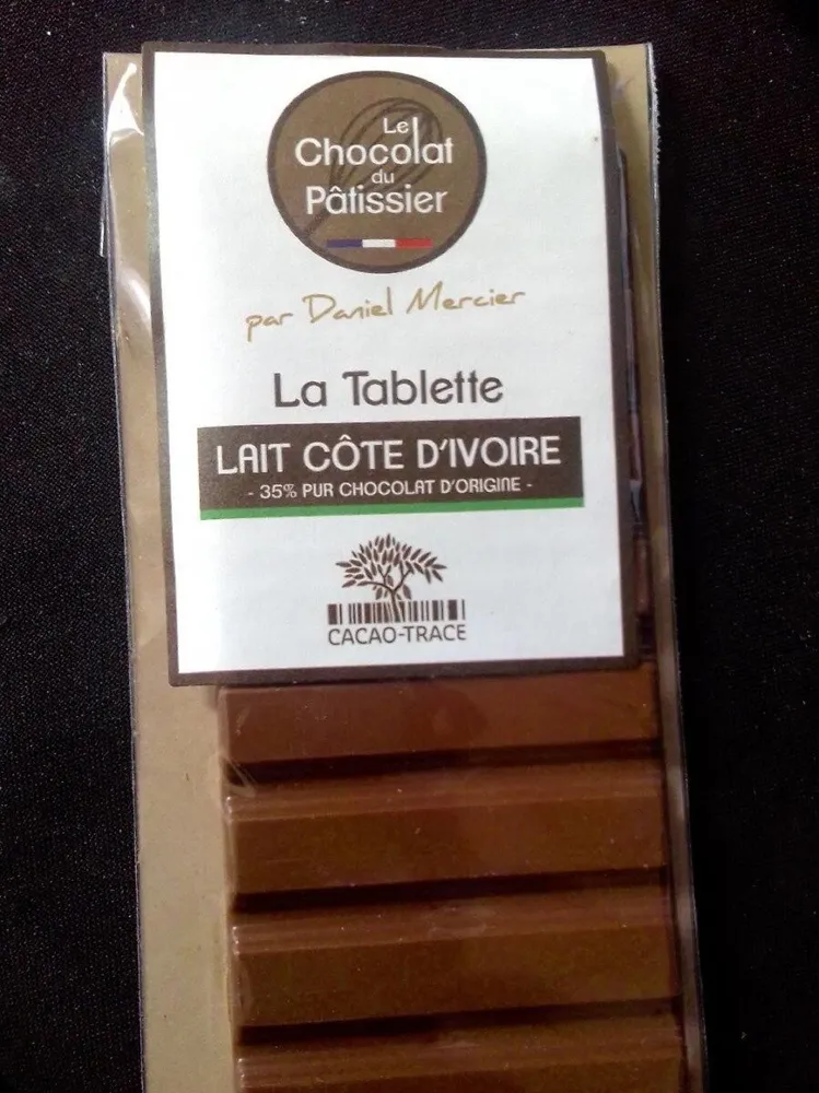 La Tablette lait côte d'ivoire (35% pur chocolat d'origine)