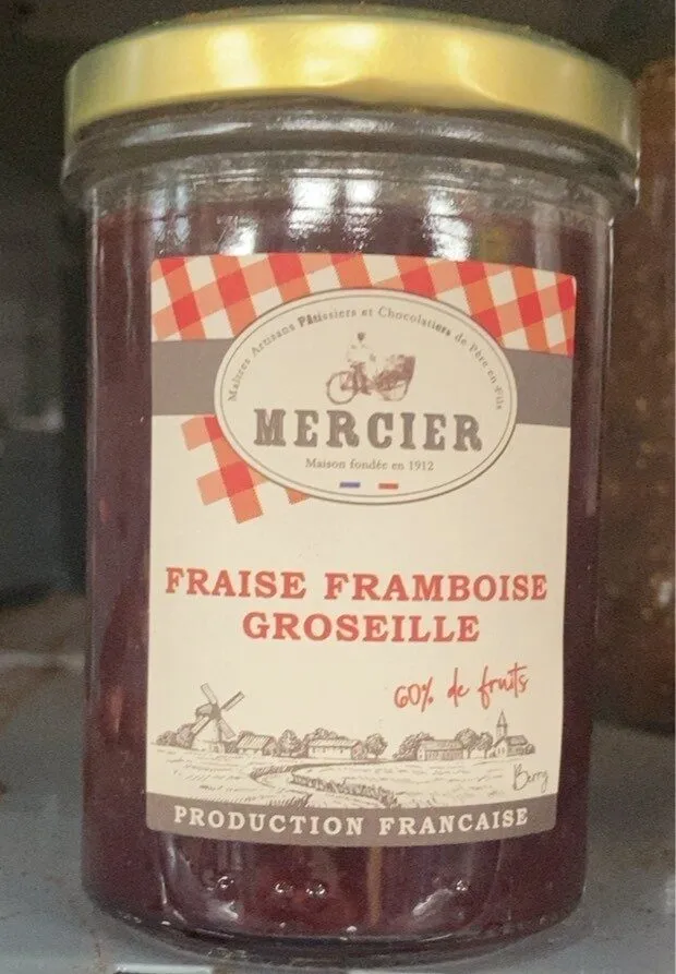 Confiture fraise framboise groseille