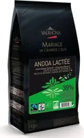 Valrhona Andoa Lactee, Couverture Vollmilch, Als Callets, 39% Kakao, Bio-zert.