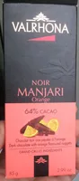 Chocolat Noir Manjari à l'orange