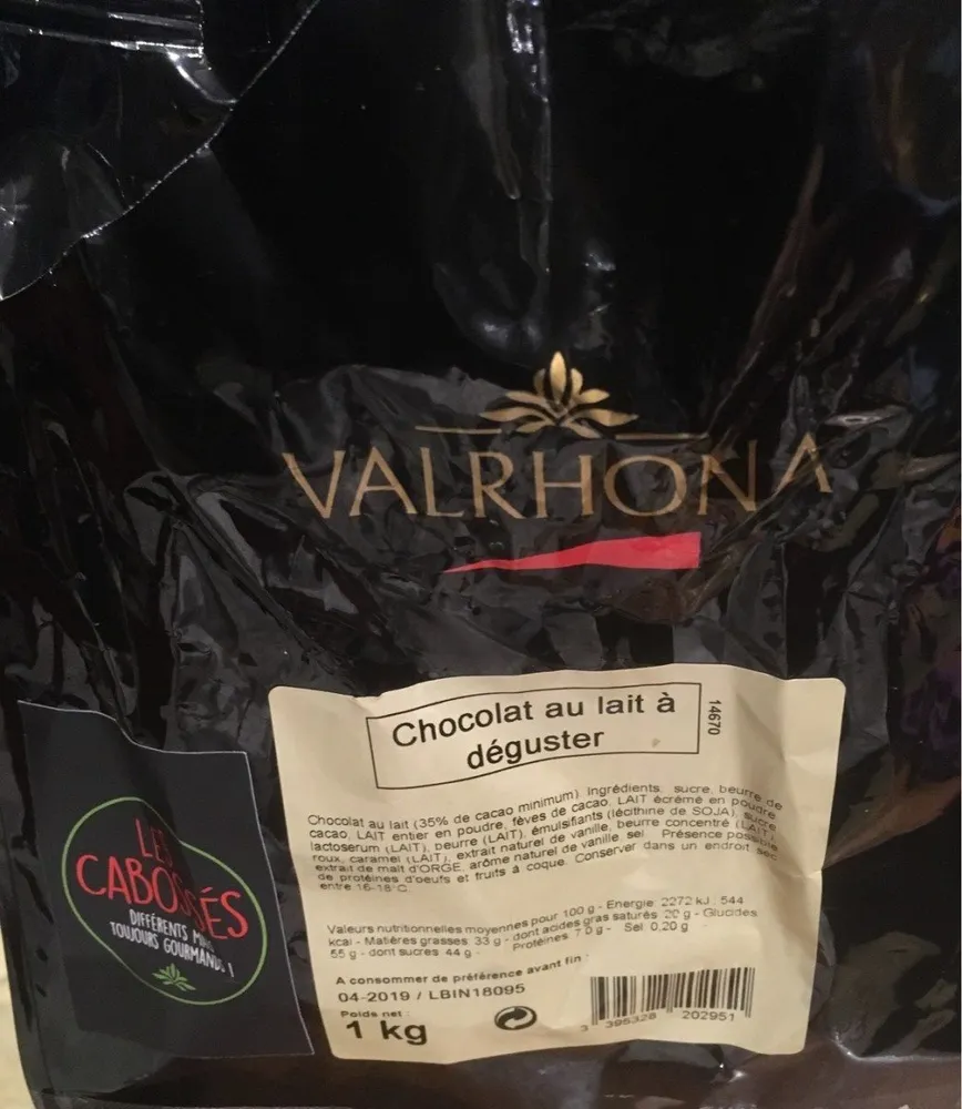 Chocolat au lait à deguster