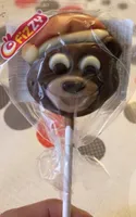 Sucette chocolat au lait décoré