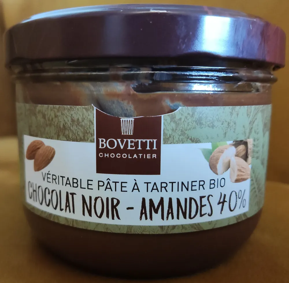 Véritable pâte à tartiner bio - Chocolat noir - Amandes 40%