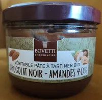 Véritable pâte à tartiner bio - Chocolat noir - Amandes 40%