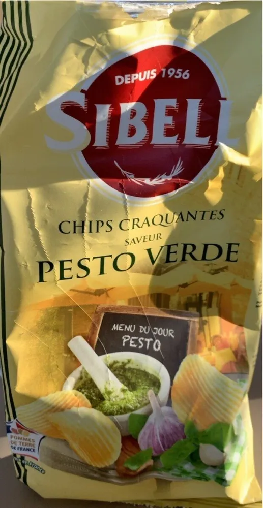 Chips craquantes pesto verde