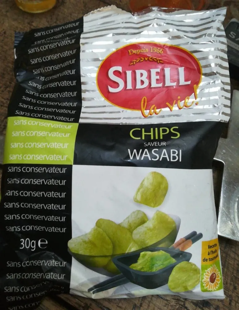Chips saveur wasabi