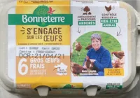 6 Gros oeufs frais bio Bonneterre