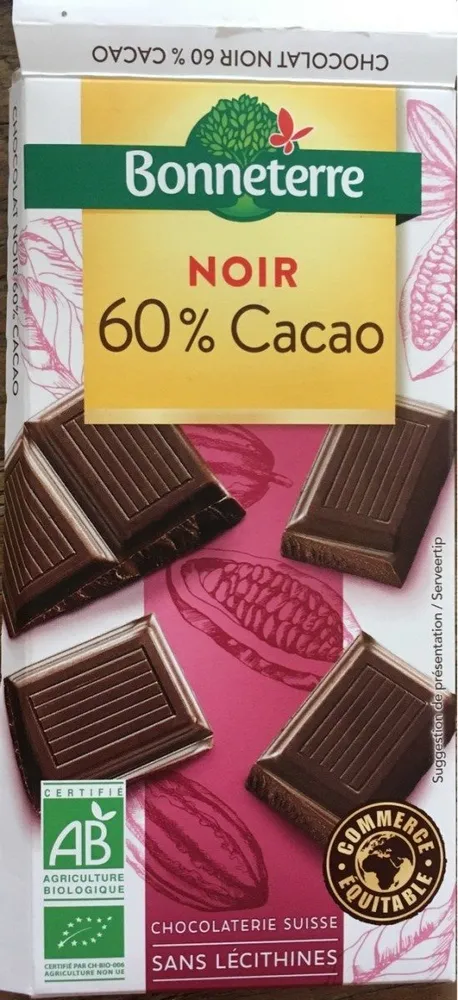 Chocolat noir 60% cacao