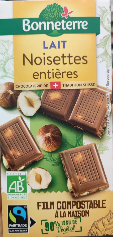 Lait noisettes entières
