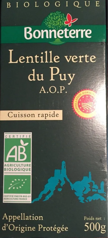 Lentille Verte Du Puy AOP