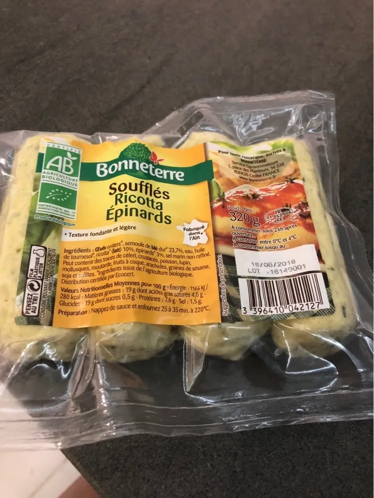 Soufflés Ricotta épinards